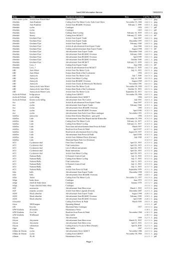 Information Service catalogue - Iceni CAM Magazine