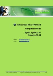 ZyXEL ZyWALL P1 firmware V3.64 - TheGreenBow
