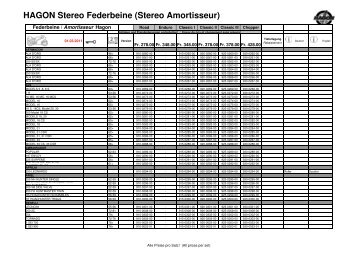 HAGON Stereo Federbeine (Stereo Amortisseur)