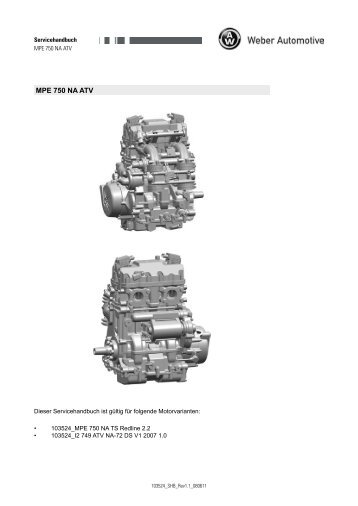 MPE 750 NA ATV - Weber Motor