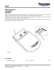 Download Triumph Tiger 800XC Front Mudguard ... - Pro Italia Online