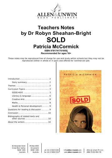 Teachers Notes by Dr Robyn Sheahan-Bright - Good Reading ...