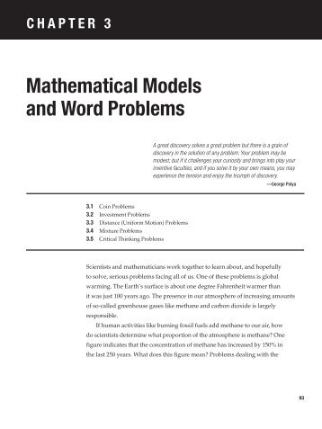 Mathematical Models and Word Problems - BVT Publishing