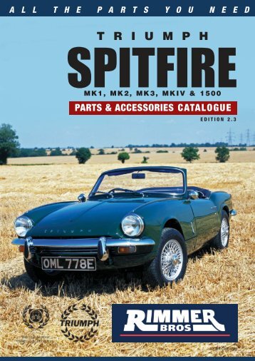 Triumph Spitfire Parts and Accessories Catalogue - Rimmer Brothers