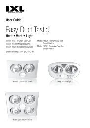 Easy Duct Tastic® - IXL Appliances Website