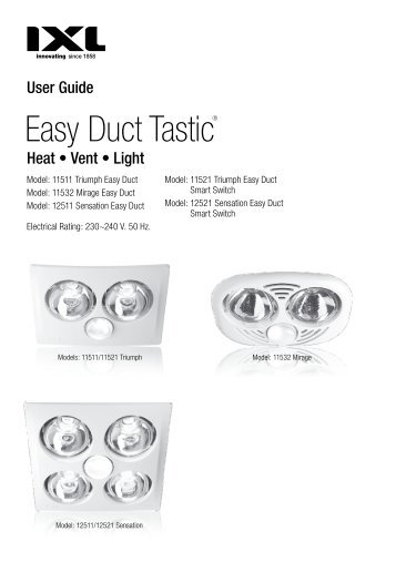 Easy Duct Tastic® - IXL Appliances Website