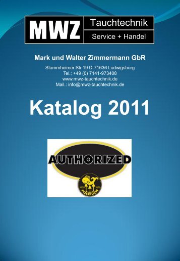 Katalog 2011 - MWZ-Tauchtechnik