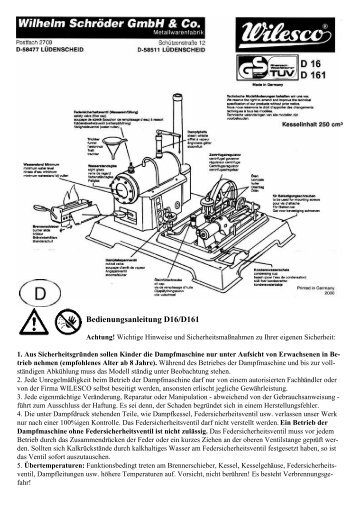 Dampfmaschine, komplexes Modell