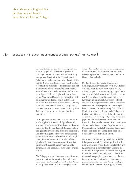 Jahresbericht 10/11 - Heilpädagogisches Zentrum Hagendorn