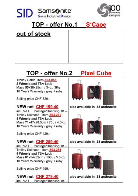 Samsonite pixel sale
