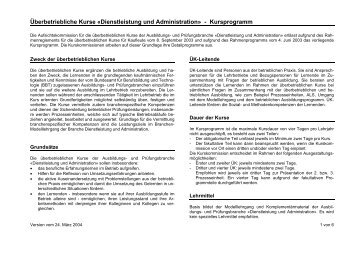 Überbetriebliche Kurse «Dienstleistung und Administration - igkg