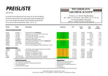 Download Preisliste Trompeten