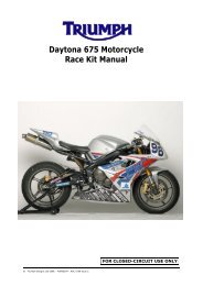 daytona 675 racing kit manual - Triumph