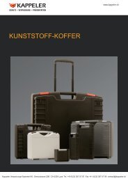 KUNSTSTOFF-KOFFER - Kappeler Verpackungs-Systeme AG