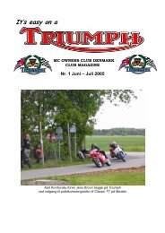 It's easy on a - Triumph MC Owners Club Denmark