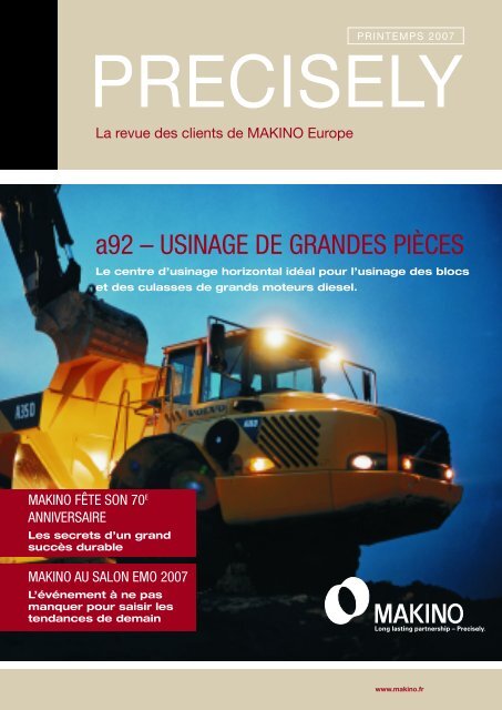 a92 â USINAGE DE GRANDES PIÃCES  - Makino Europe