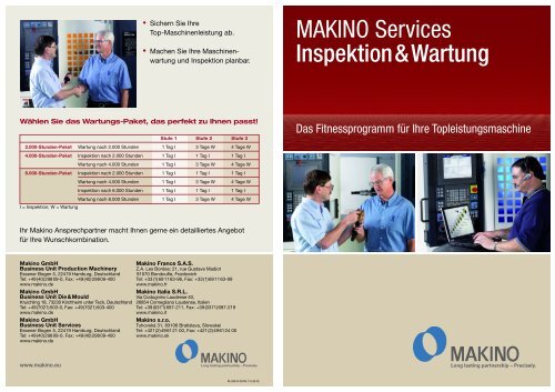 MAKINO Services Inspektion&Wartung