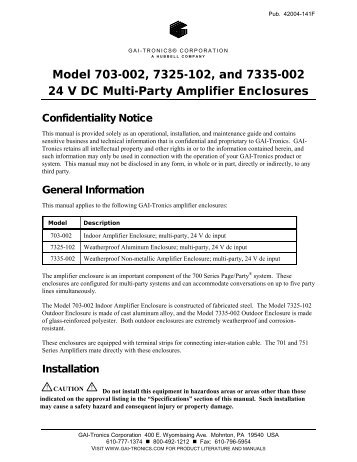 42004-141F - GAI-Tronics