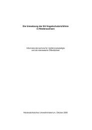 Die Umsetzung der EU-Vogelschutzrichtlinie in Niedersachsen