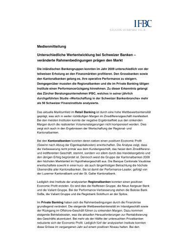 Medienmitteilung Unterschiedliche Wertentwicklung bei ... - IFBC