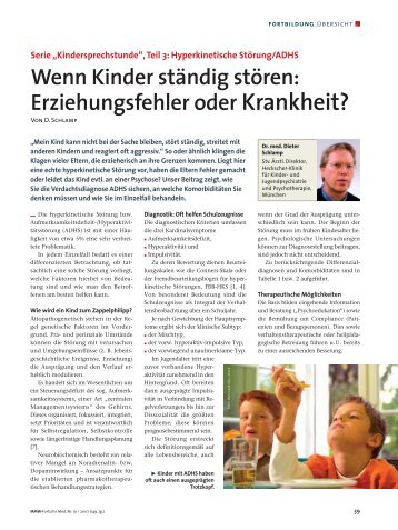 Wenn Kinder ständig stören: Erziehungsfehler oder ... - ADHS Saar