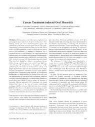 Cancer Treatment-induced Oral Mucositis - Anticancer Research