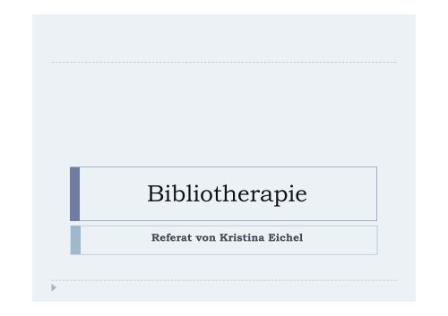 Bibliotherapie