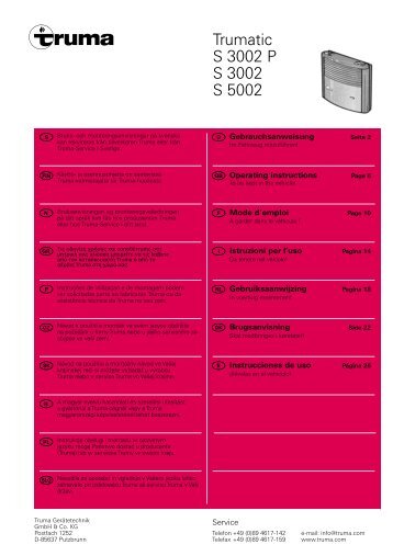 Trumatic S 3002 P S 3002 S 5002 - Caravan-Krokor