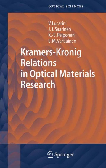 Kramers–Kronig Relations in Optical Materials Research