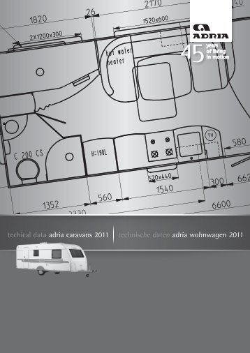 techical data adria caravans 2011 technische daten adria ...