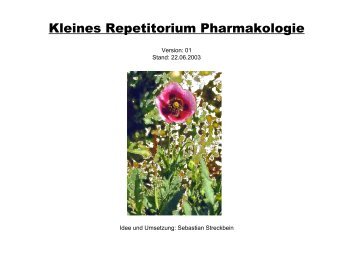 Kleines Repetitorium Pharmakologie - Sebastian Streckbein