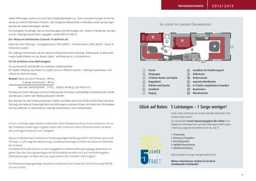 Übersicht Sonderausstattung inkl. Preisliste - Tabbert