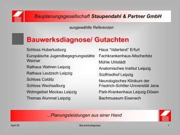 Bauwerksdiagnose / Gutachten - Staupendahl & Partner GMBH