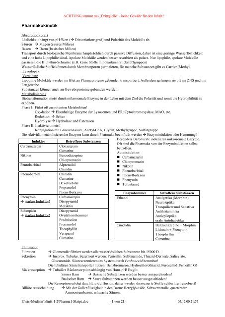 Pharmakokinetik - sTs-net.de