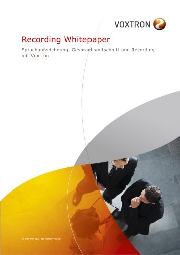 Recording Whitepaper - Voxtron GmbH