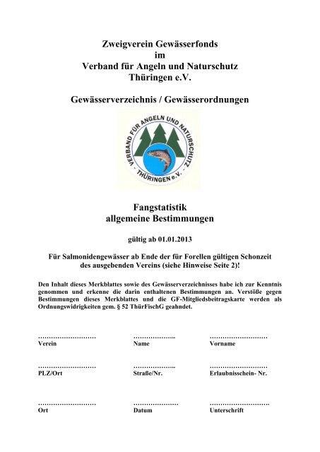 Klicken, PDF - 1,3 MB - Verband für Angeln und Naturschutz ...