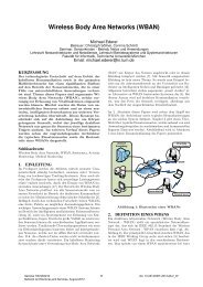 Wireless Body Area Networks (WBAN) - Lehrstuhl für ...