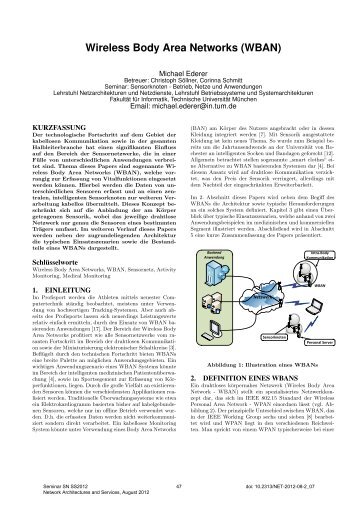 Wireless Body Area Networks (WBAN) - Lehrstuhl für ...