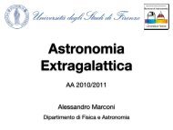 Tipi Morfologici - Osservatorio Astrofisico di Arcetri