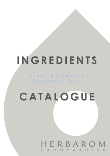 INGREDIENTS CATALOGUE - Herbarom Laboratoire