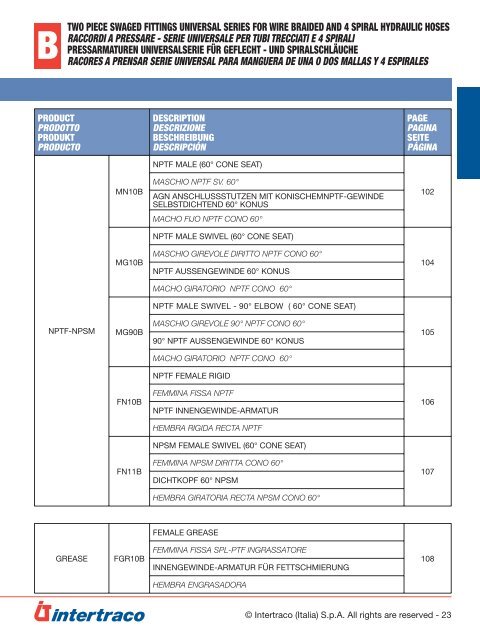 INTERTRACO 730 - CATALOGO 2PZ