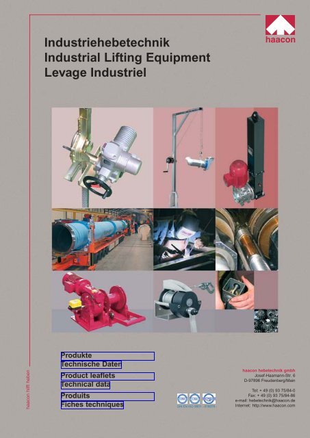 Industriehebetechnik Industrial Lifting Equipment Levage Industriel