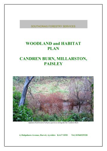 WOODLAND and HABITAT PLAN CANDREN BURN, MILLARSTON ...