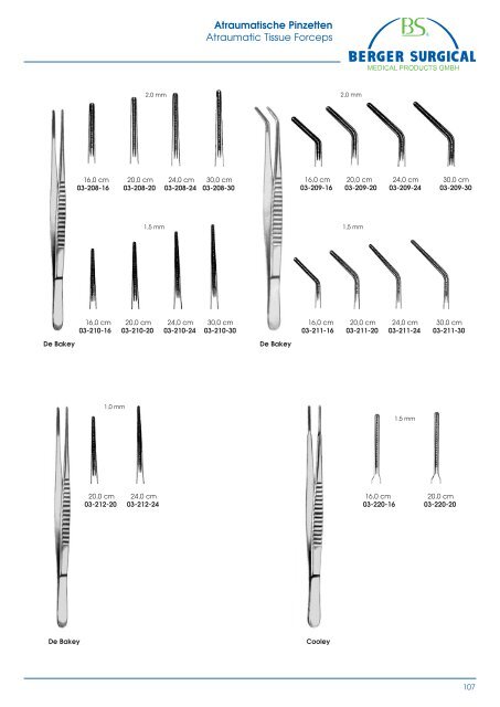 03 Pinzetten - Berger Surgical