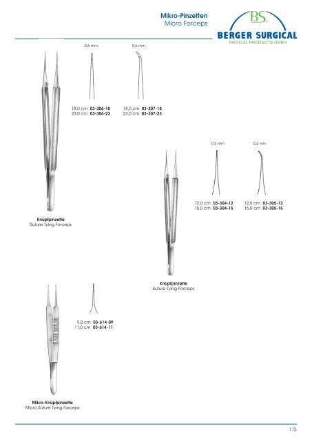 03 Pinzetten - Berger Surgical