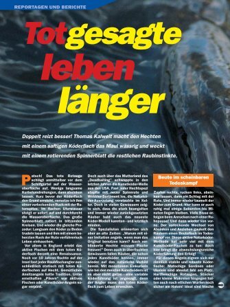 Totgesagte leben länger - Raubfisch