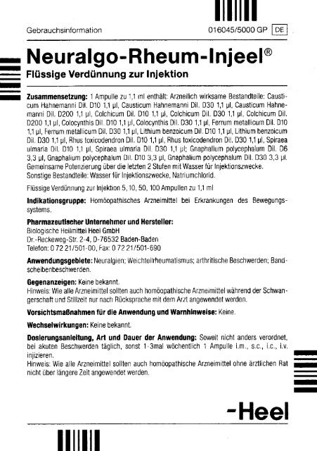 Neuralgin Rheuma Neuralgo-Rheum-lnjeel®