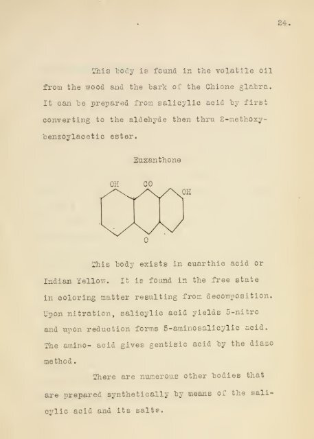 The preparation of salicylic acid from phenol