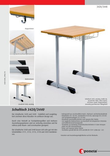 Schultisch 3420/3440 - Sponeta