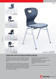 Stuhl Sidi 4439 mit Kunststoffsitzschalen - Sponeta